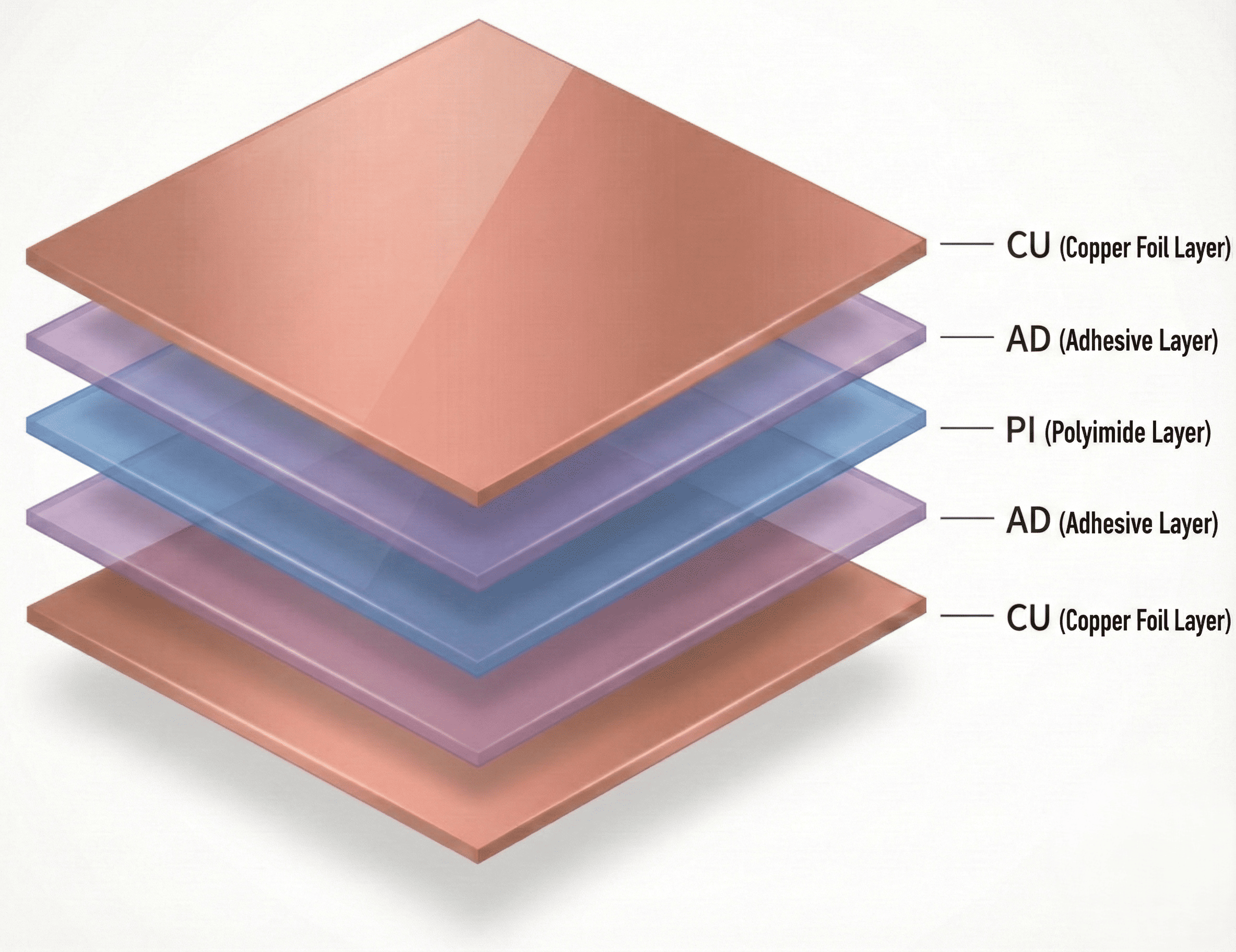 Adhesive-Based 3-Layer Flexible Copper Clad Laminate